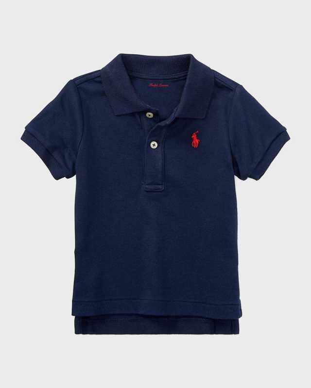Interlock Polo Knit Shirt, Size 3-